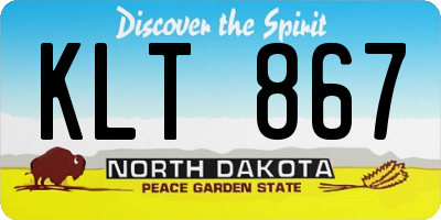 ND license plate KLT867