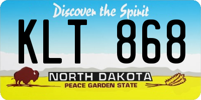 ND license plate KLT868