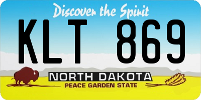 ND license plate KLT869