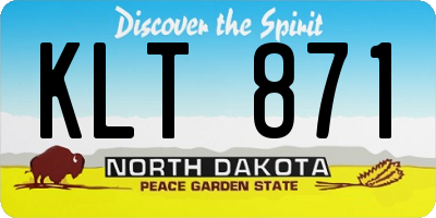 ND license plate KLT871