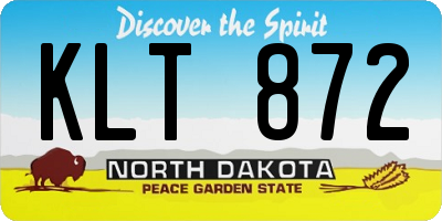 ND license plate KLT872