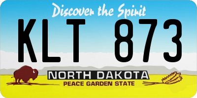 ND license plate KLT873