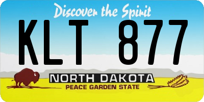 ND license plate KLT877