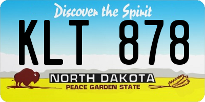 ND license plate KLT878