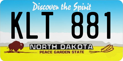 ND license plate KLT881