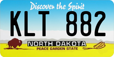 ND license plate KLT882