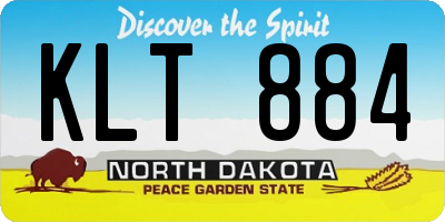 ND license plate KLT884