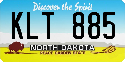 ND license plate KLT885