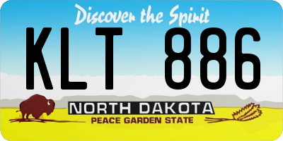 ND license plate KLT886