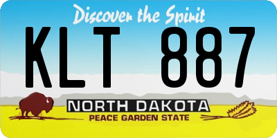 ND license plate KLT887