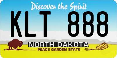 ND license plate KLT888