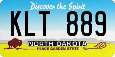 ND license plate KLT889