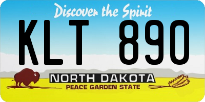 ND license plate KLT890