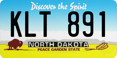 ND license plate KLT891