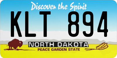 ND license plate KLT894