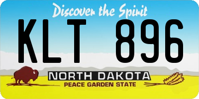 ND license plate KLT896
