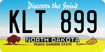 ND license plate KLT899
