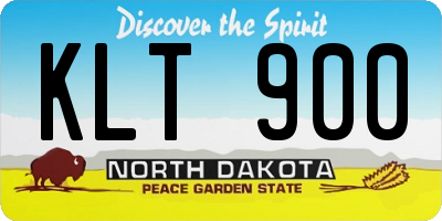 ND license plate KLT900