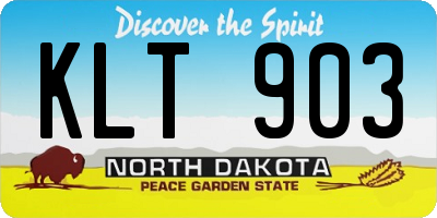 ND license plate KLT903