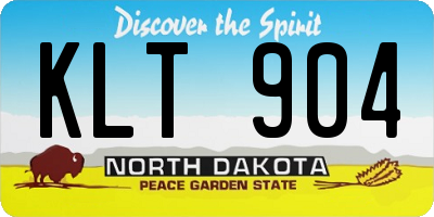 ND license plate KLT904