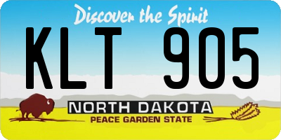 ND license plate KLT905