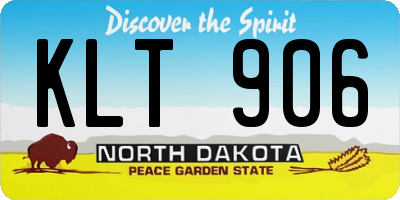 ND license plate KLT906
