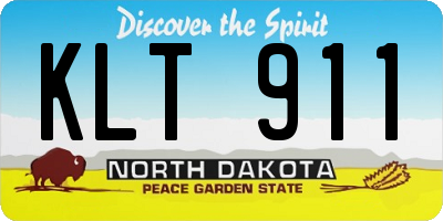 ND license plate KLT911