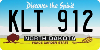 ND license plate KLT912