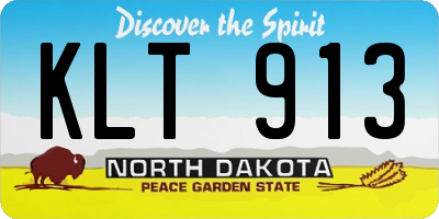 ND license plate KLT913
