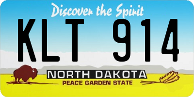 ND license plate KLT914