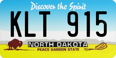 ND license plate KLT915