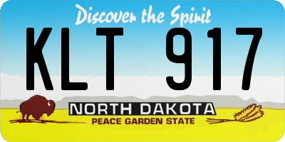 ND license plate KLT917