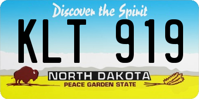 ND license plate KLT919
