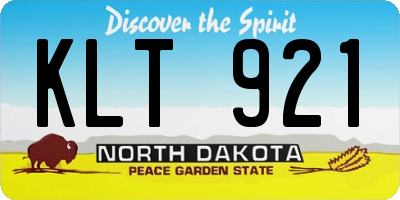 ND license plate KLT921