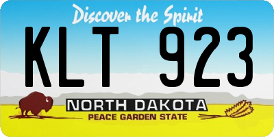ND license plate KLT923