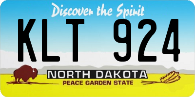 ND license plate KLT924