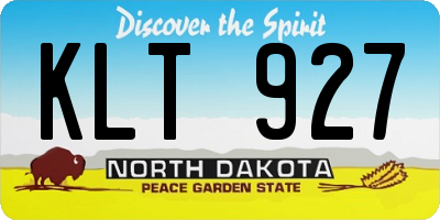 ND license plate KLT927