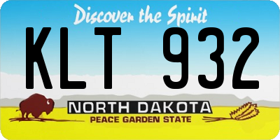 ND license plate KLT932