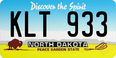 ND license plate KLT933