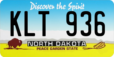 ND license plate KLT936