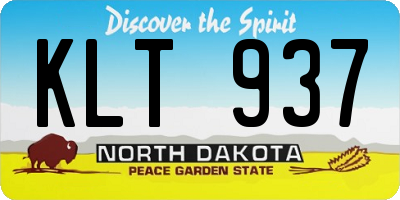 ND license plate KLT937