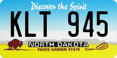 ND license plate KLT945