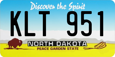 ND license plate KLT951
