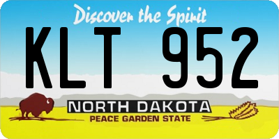 ND license plate KLT952