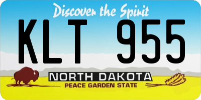 ND license plate KLT955