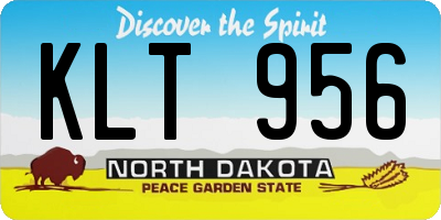ND license plate KLT956