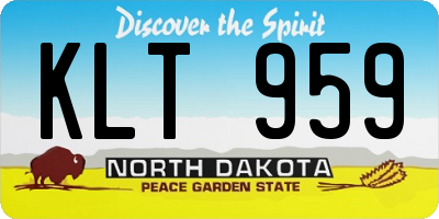 ND license plate KLT959