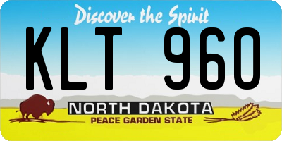 ND license plate KLT960