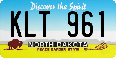 ND license plate KLT961