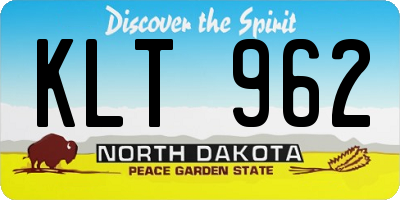 ND license plate KLT962